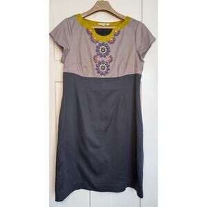 Boden Carmen Beaded Color‎ Blocking Sheath Dress Size 14